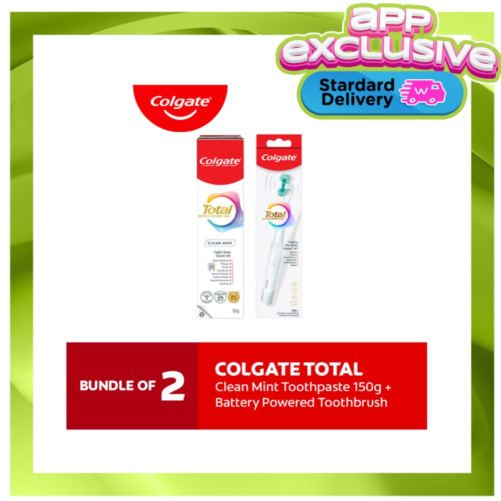 COLGATE Total Battery Toothbrush + Total Clean Mint Toothpaste 150g image