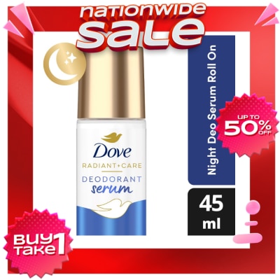 DOVE Dove Radiant + Care Deodorant Serum Roll On 3% Niacinamide x4 Hyaluronic Acid Night Repair 45ml