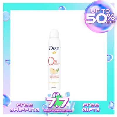 DOVE Dove Zero 0% Aluminum Deodorant Spray Peach & Lemon Verbena 200ml