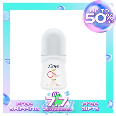 DOVE Dove Zero 0% Aluminum Roll On Deodorant Peach & Lemon Verbena 50ml