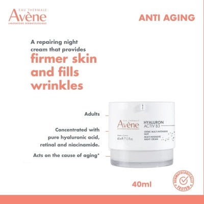 AVENE Hyaluron Activ B3 Multi-intensive Night Cream 40ml