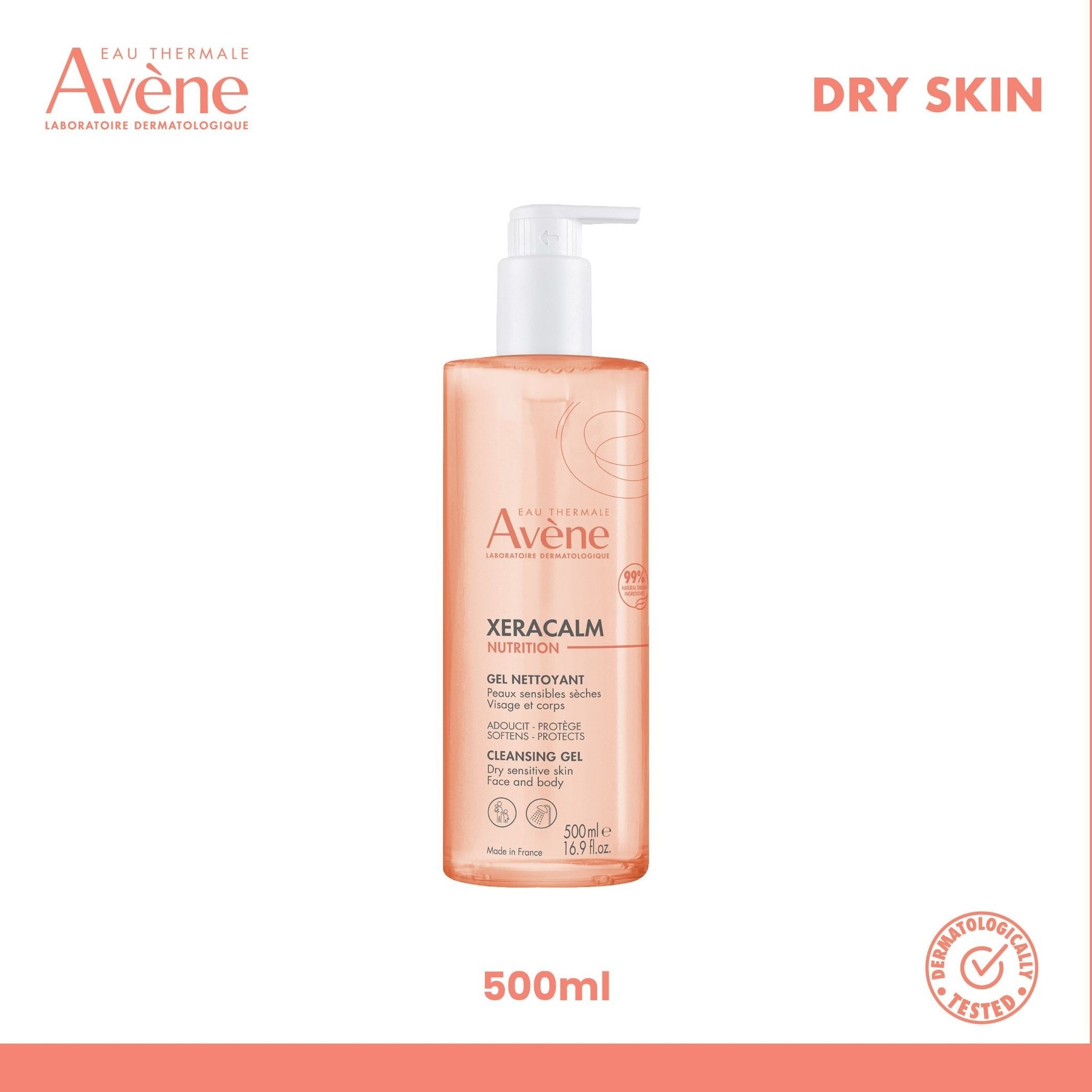 Xeracalm Nutrition Cleansing Gel 500mL