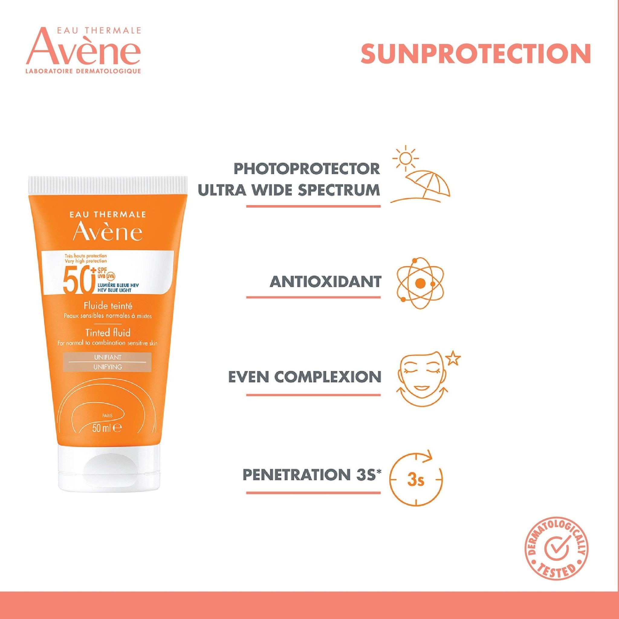 Tinted Fluid Very High Protection SPF50+-50ml