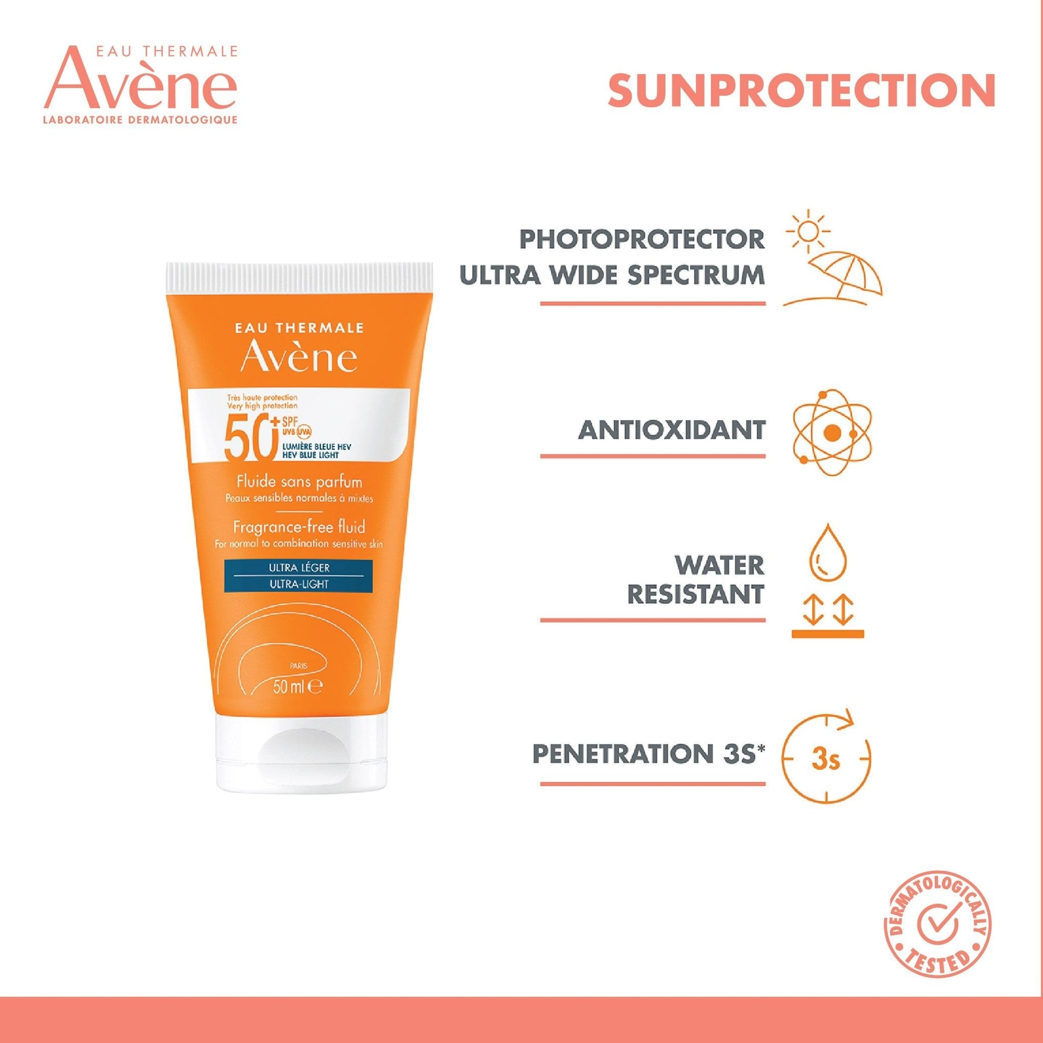 Fragrance Free Very High Protection Fluid SPF50+-50ml