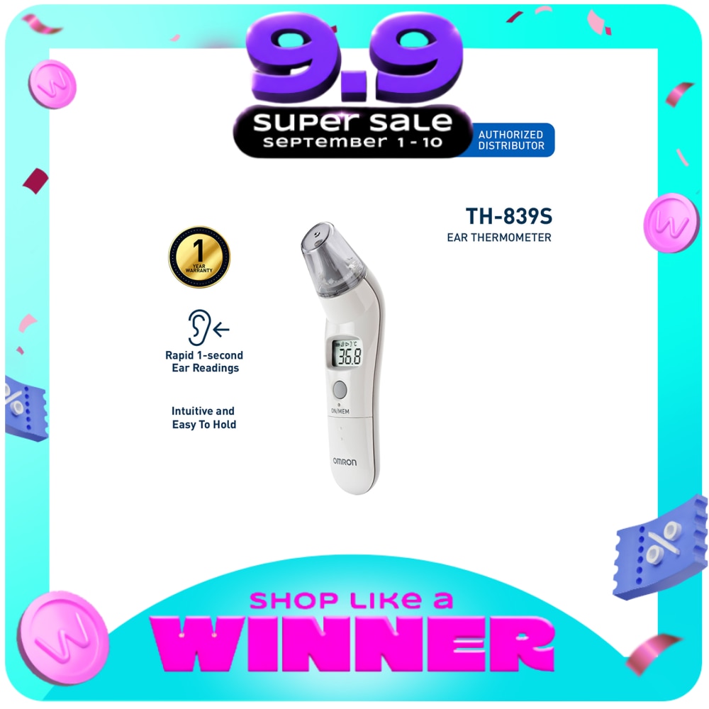 OMRON TH839S Digital Ear Thermometer for Baby and Body Temperature image