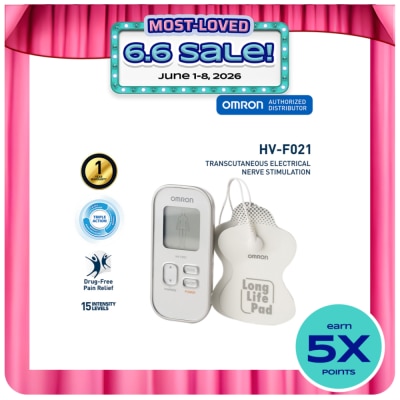 OMRON - OMRON HV-F021 TENS Electronic Nerve Stimulator Massager Pain Therapy with TENS Pads