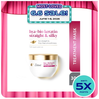 DOVE - DOVE DOVE Hya+Bio Keratin Straight & Silky Treatment Mask 300ml