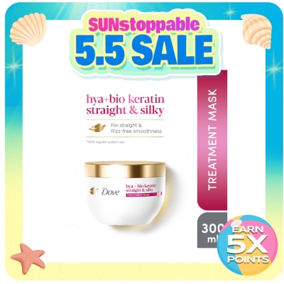 DOVE - DOVE DOVE Hya+Bio Keratin Straight & Silky Treatment Mask 300ml
