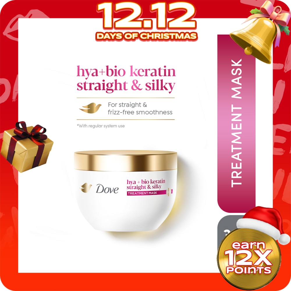 DOVE DOVE Hya+Bio Keratin Straight & Silky Treatment Mask 300ml