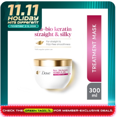DOVE DOVE DOVE Hya+Bio Keratin Straight & Silky Treatment Mask 300ml image