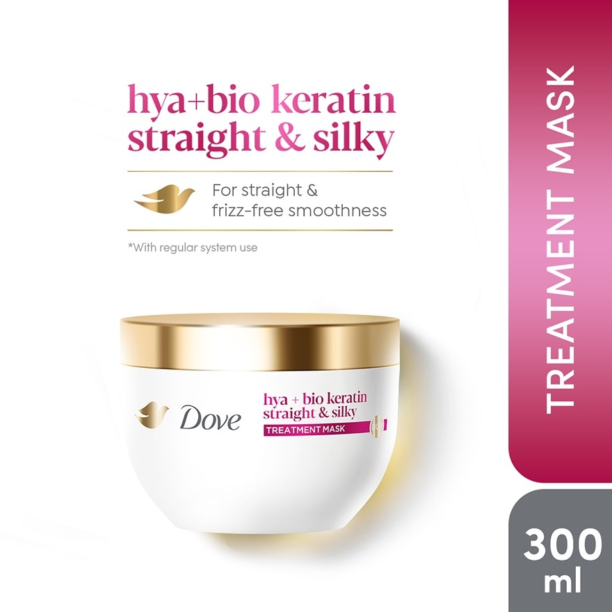 DOVE DOVE Hya+Bio Keratin Straight & Silky Treatment Mask 300ml