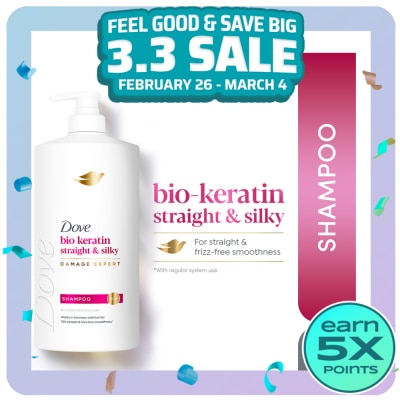 DOVE DOVE DOVE Bio-Keratin Straight and Silky Shampoo 900mL