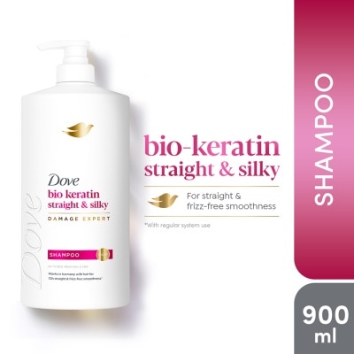 DOVE DOVE DOVE Bio-Keratin Straight and Silky Shampoo 900mL