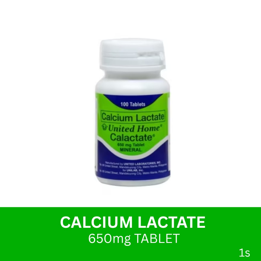 Calcium lactate 1 Tablet 650mg