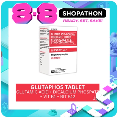 GLUTAPHOS - Dicalcium phosphate 200 mg; Glutamic acid 325 mg; Thiamine HCl 5 mg; Vitamin B12 10 mcg 1 Tablet image