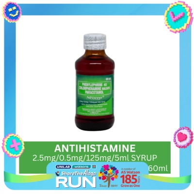 NEOZEP Neozep Syrup Reformulated 60mL (Phenylephrine HCI + Chlorphenamine Maleate + Paracetamol)