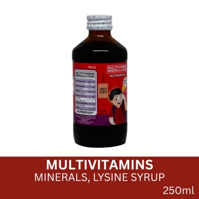 NUTROPLEX Multivitamins; Minerals; Lysine Syrup 250mL