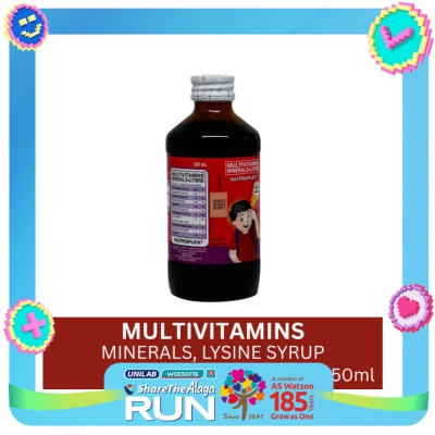 NUTROPLEX Multivitamins; Minerals; Lysine Syrup 250mL