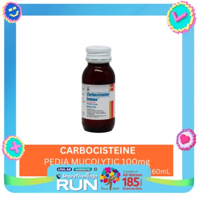 SOLMUX CarbocisteinePedia Suspension 100mg X 60mL