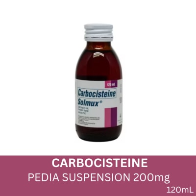 SOLMUX Carbocisteine Pedia Suspension 200mg X 120mL
