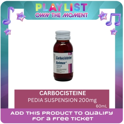 SOLMUX - Carbocisteine Pedia Suspension 200mg X 60mL