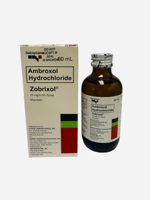 ZOBRIXOL Ambroxol Hydrochloride 15mg/5mL Syrup 60mL [PRESCRIPTION REQUIRED]