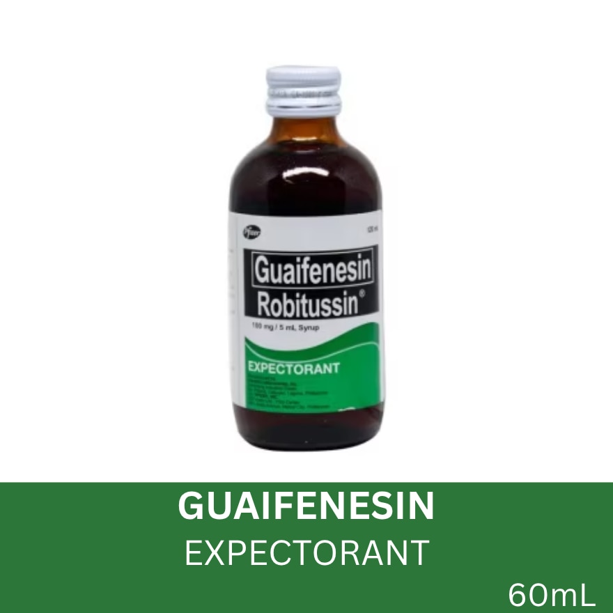 Guaifenesin 100mg/5mL Expectorant Syrup x120mL