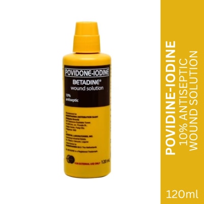BETADINE Povidone Iodine 10% Wound Solution 120mL