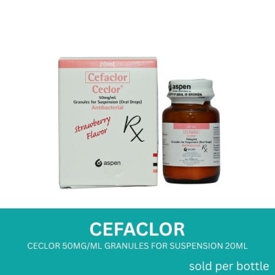 CECLOR - Cefaclor 50 mg/mL Oral Drops Strawberry Flavor 20 mL [PRESCRIPTION REQUIRED]