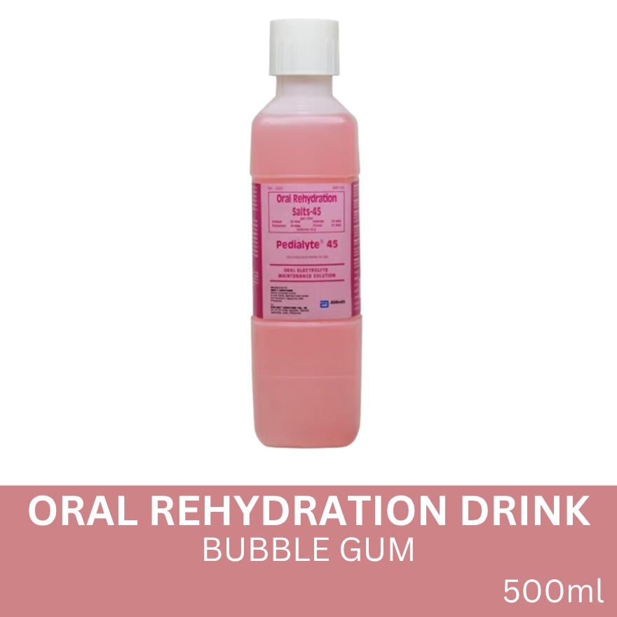 Pedialyte 45 Bubble Gum 500ml - Oral Rehydration Drink