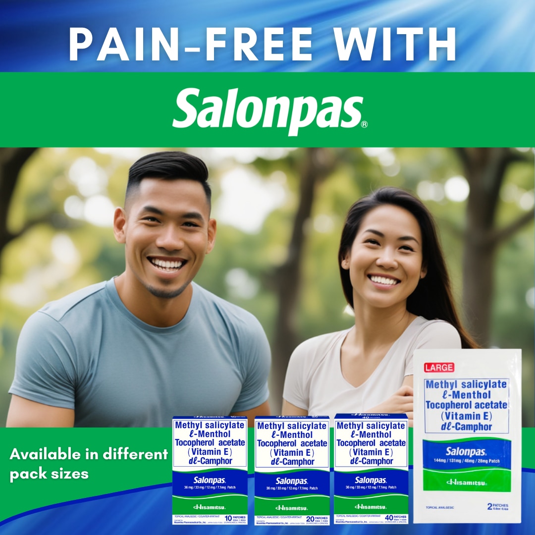 SALONPAS Methylsalicylate 105mg Menthol 31.5mg Medicated Patch 10s