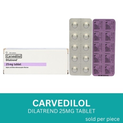 DILATREND - Carvedilol 25mg 1 Tablet [PRESCRIPTION REQUIRED]