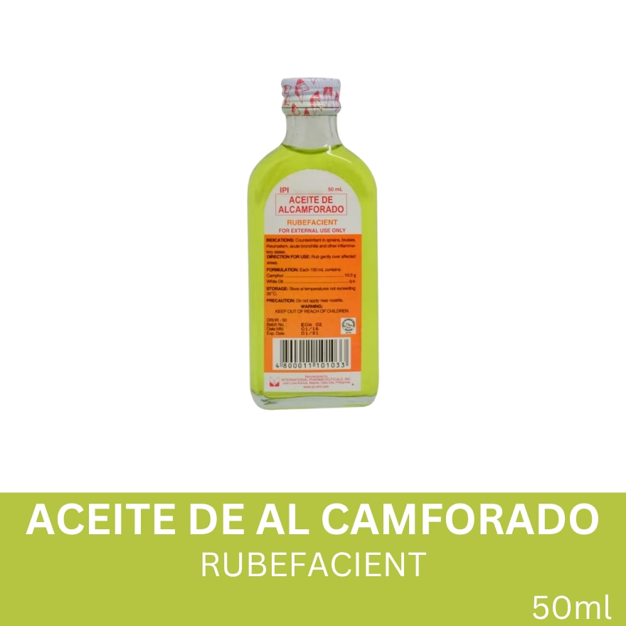 Aceite Alcamforado 50mL