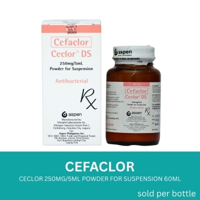 CECLOR - Cefaclor 250 mg/5 mL Powder for Oral Suspension 60 mL [PRESCRIPTION REQUIRED]