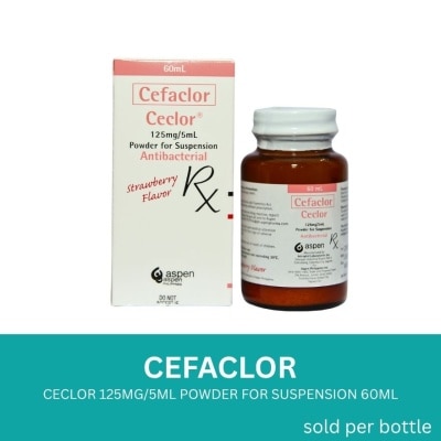 CECLOR - Cefaclor 125 mg/5 mL Powder for Oral Suspension 60 mL [PRESCRIPTION REQUIRED]