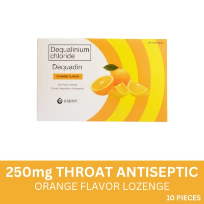 DEQUADIN DEQUADIN ORANGE LOZENGES 10 PIECES