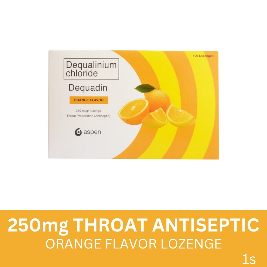DEQUADIN Dequalinium 250 mcg Orange-Flavored Lozenges Sold Per Piece