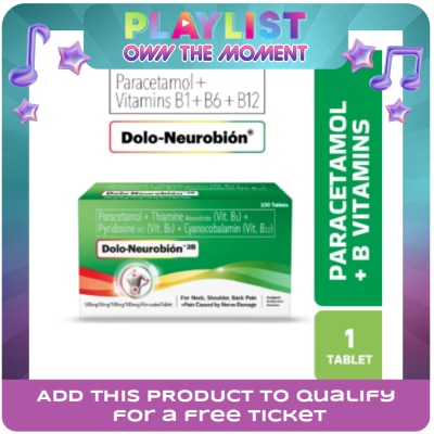 DOLO NEUROBION - DOLO NEUROBION Paracetamol Vit B1 Vit B6 Vit B12 Film-Coated Tablet Sold Per Piece