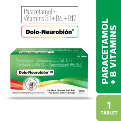 DOLO NEUROBION Paracetamol Vit B1 Vit B6 Vit B12 Film-Coated Tablet 1 Tablet