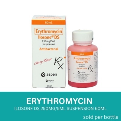 ILOSONE - Erythromycin Estolate 250mg/5mL Suspension 60mL [PRESCRIPTION REQUIRED]