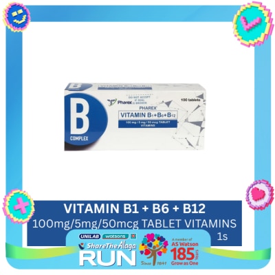 PHAREX Vitamin B1 + B6 +B12 Complex 1 Tablet
