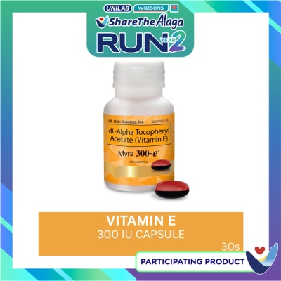 MYRA E dl Alpha Tocopheryl Acetate (Vitamin E) 30 Capsules image