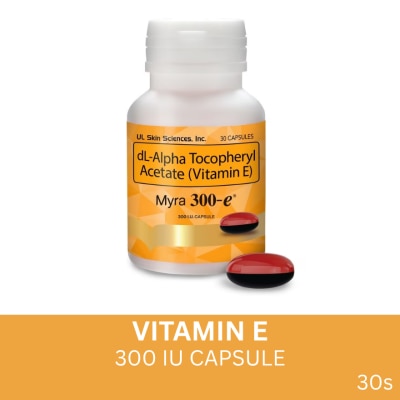 MYRA E dl-Alpha Tocopheryl Acetate (Vitamin E) 30 Capsules