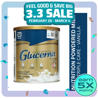 GLUCERNA Glucerna SR Triple Care Vanilla 400g - Powdered Milk - Adult Supplement