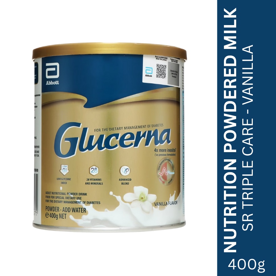 Glucerna SR Triple Care Vanilla 400g - Powdered Milk - Adult Supplement