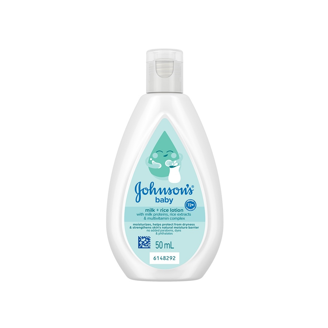 Johnson's Milk+Rice Baby Lotion 50ml-Lotion for Baby,Baby Essentials,Baby Body Lotion,Milk Lotion