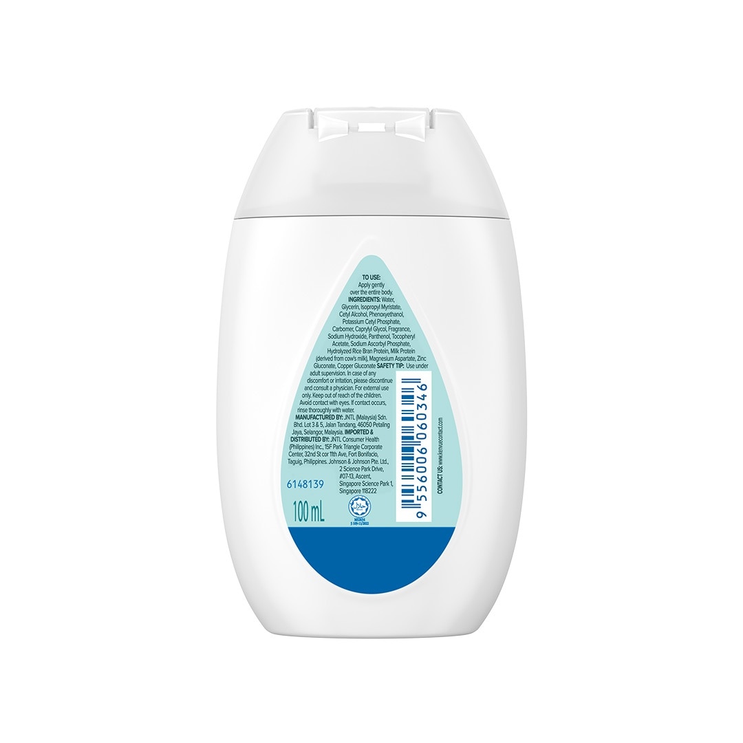 Johnson's Milk+Rice Baby Lotion 100ml-Lotion for Baby,Baby Essentials,Baby Body Lotion,Milk Lotion