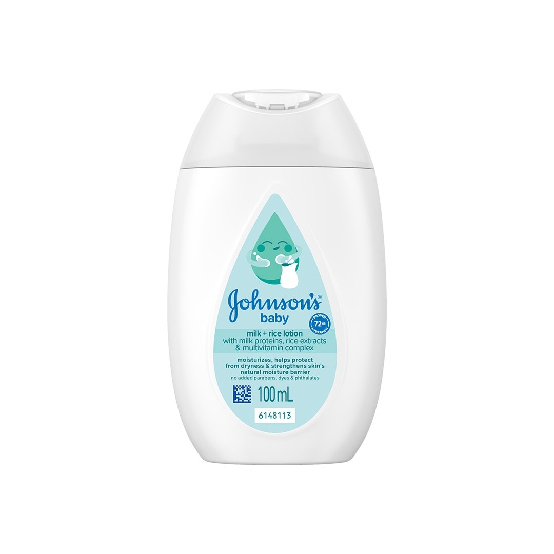 Johnson's Milk+Rice Baby Lotion 100ml-Lotion for Baby,Baby Essentials,Baby Body Lotion,Milk Lotion
