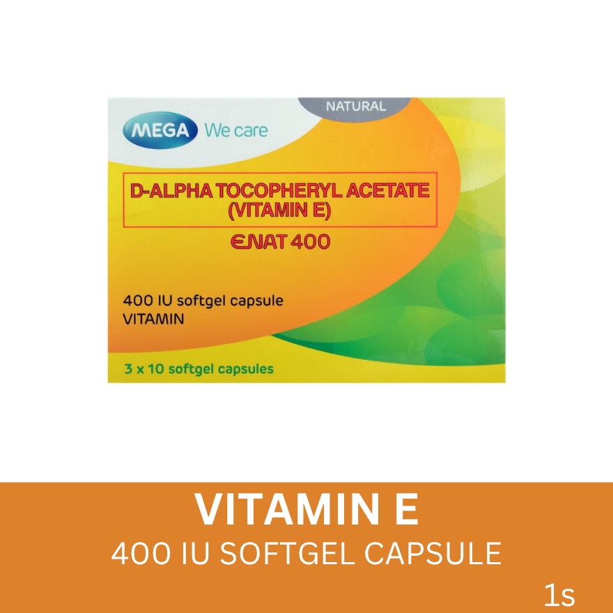 ENAT D-alpha tocopheryl acetate 1 Softgel Capsule Sold Per Piece