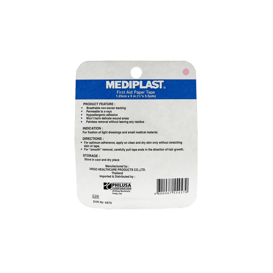 MEDIPLAST Paper Tape 1/2 x 5